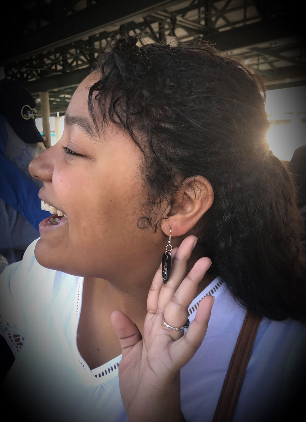 Thumbnail: Black Les Paul Guitar Pick Earrings - Original Art