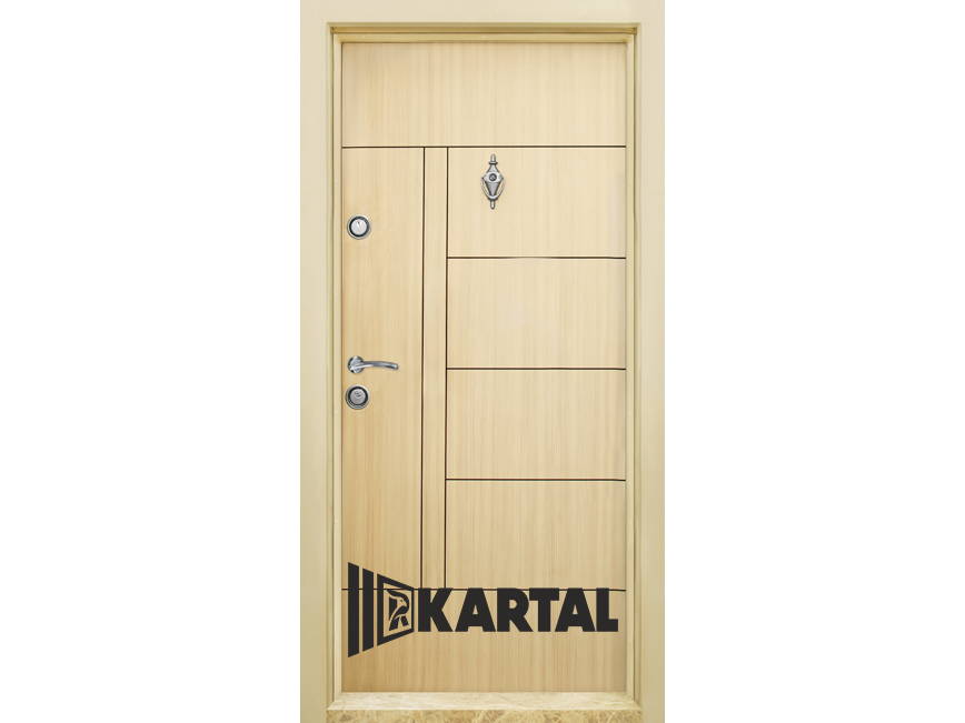 Блиндирана входна врата модел T-587, панел Зебра