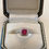 Thumbnail: 2ct Ruby & White Topaz Solid Silver Ring