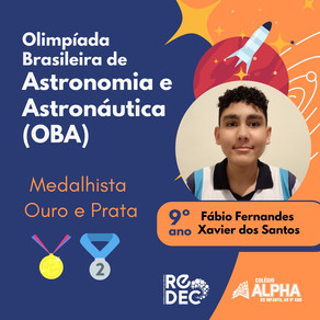 Alunos do Colégio Alpha participantes da ReDEC são destaque em Olimpíada Brasileira (OBA)