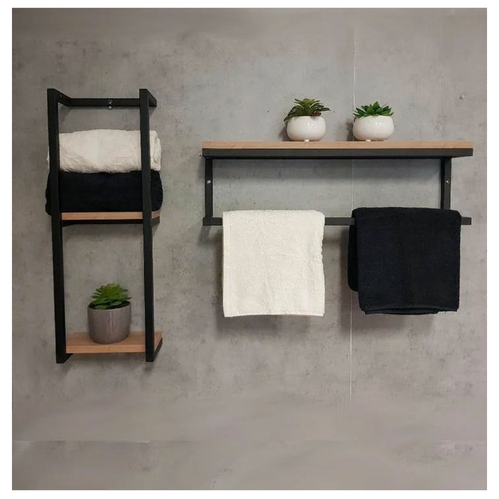 Flora 2'li Havluluk  ve Düzenleyici Raf Seti