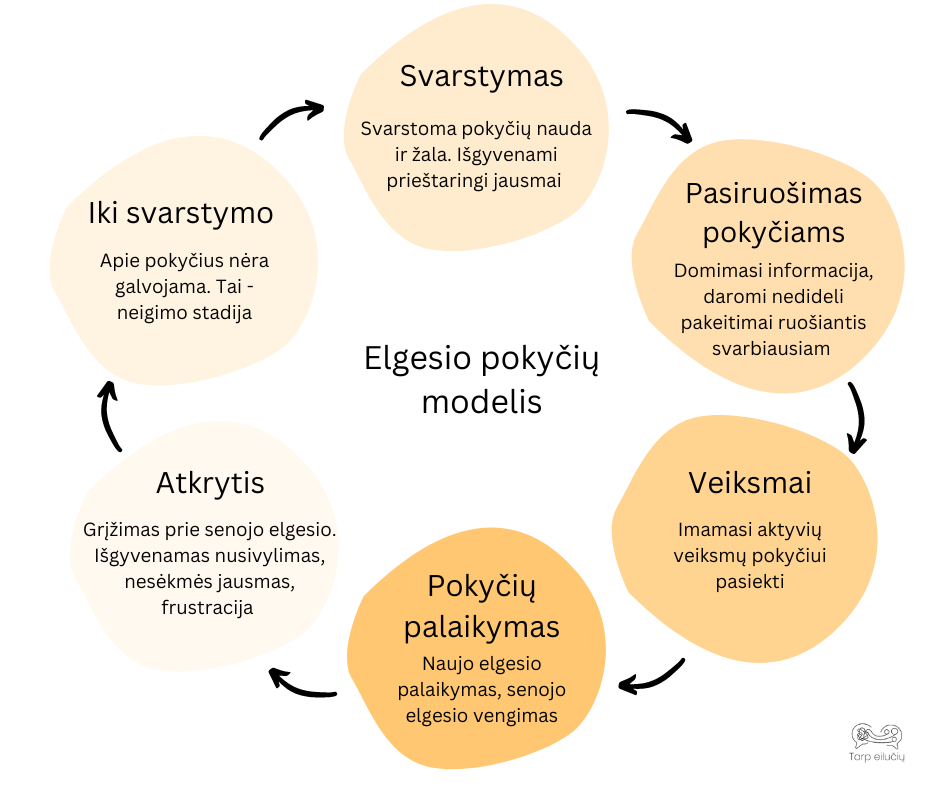 Kaip vyksta elgesio pokyčiai?