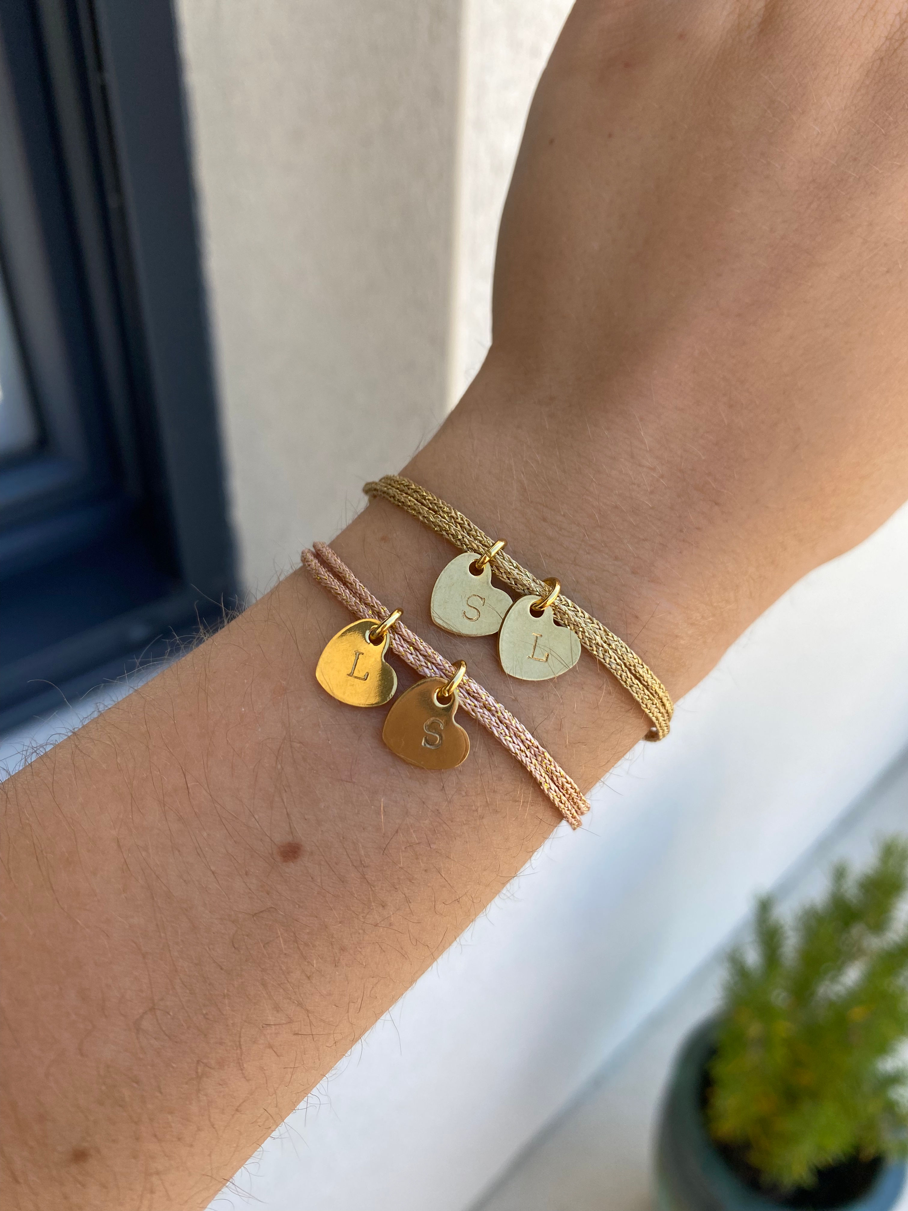 Bracelet cœur initial 