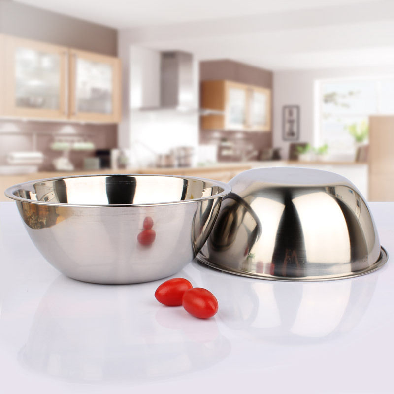 12.6 inch deep stainless steel mixing bowls 0.8mm thickness
