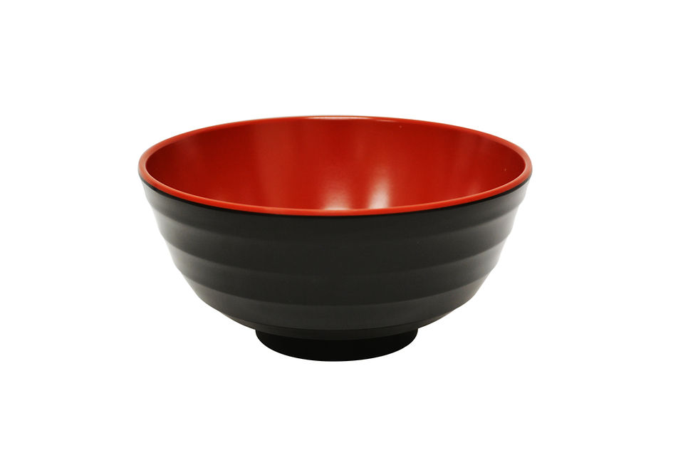 【DACHU】6.3"/162 MM MELAMINE RED/BLACK SOUP/NOODLE BOWL * 6 PCS 美耐皿紅黑湯/麵碗*6個