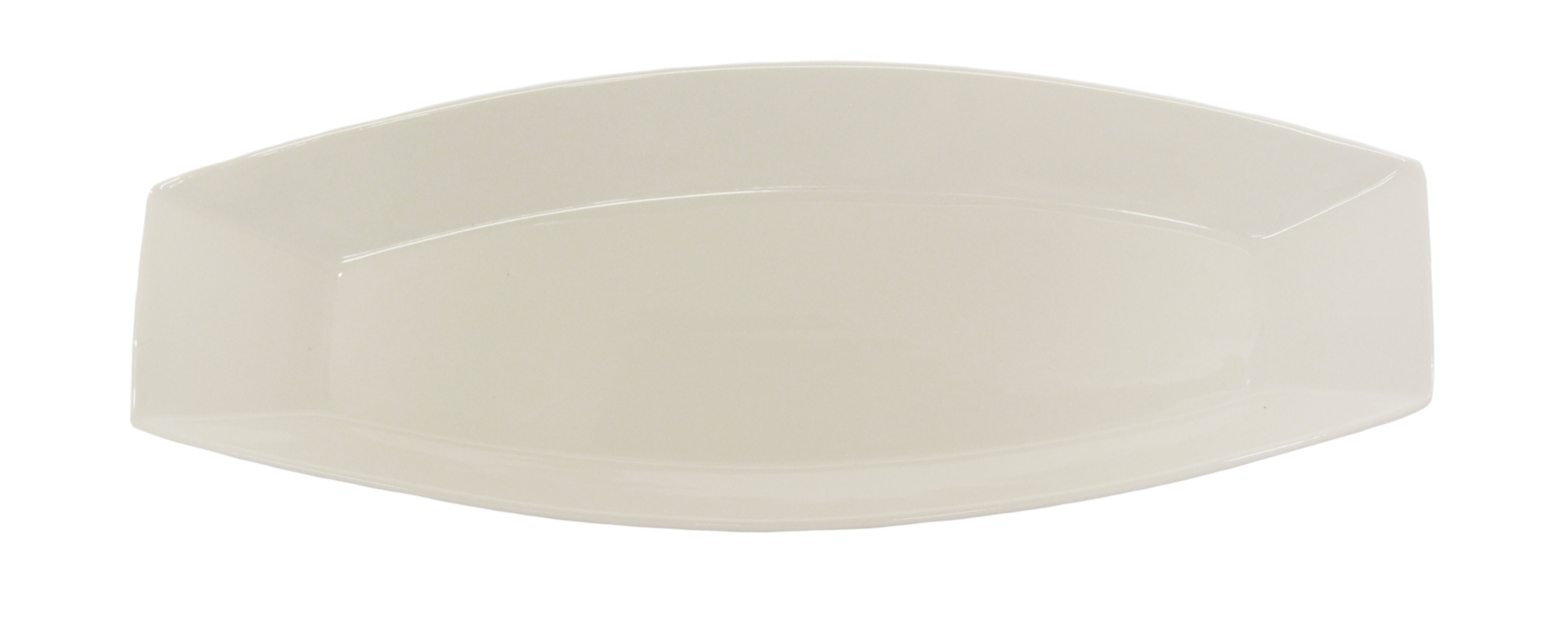 #802825 BOAT PLATE-WHITE-15*6.5" 白瓷船型盤-強化瓷