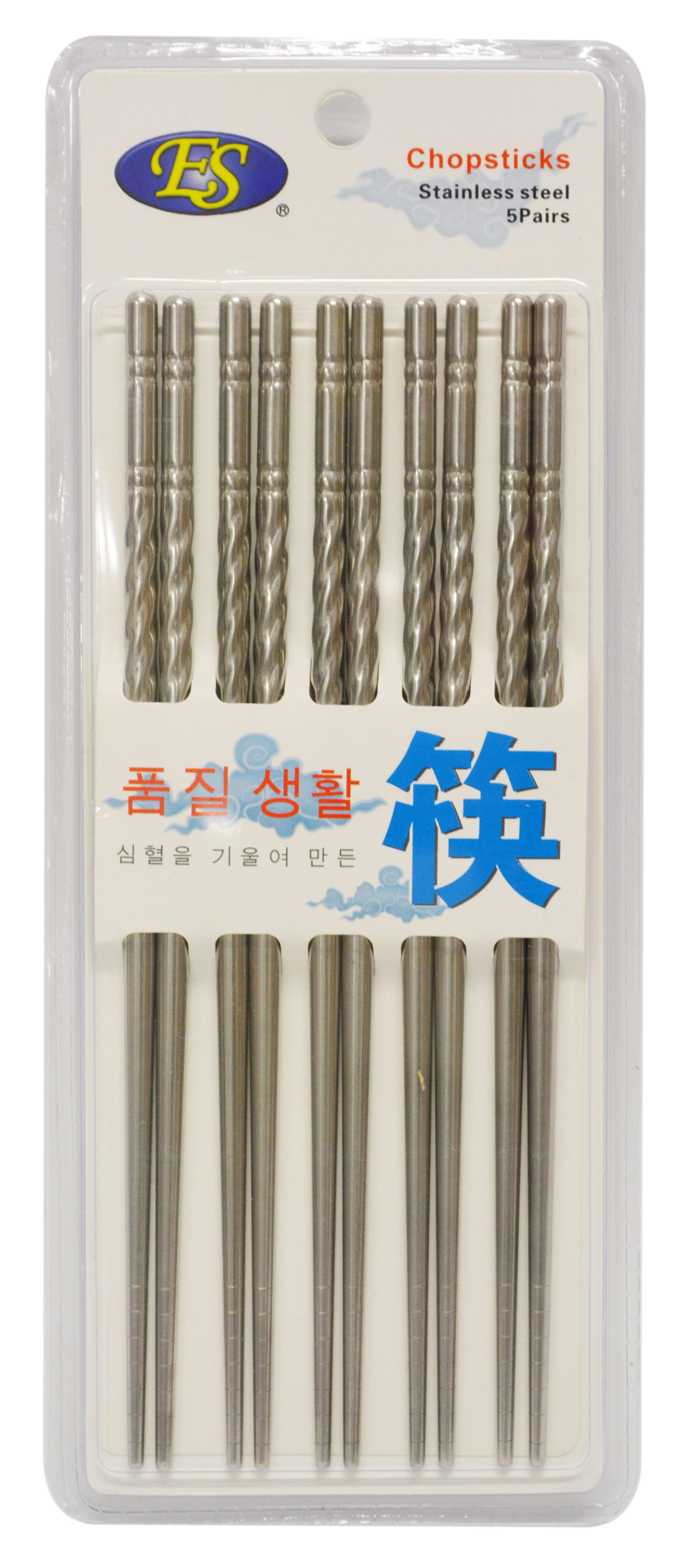 #801996 STAINLESS STEEL CHOPSTICKS- 5 PAIRS 不鏽鋼筷