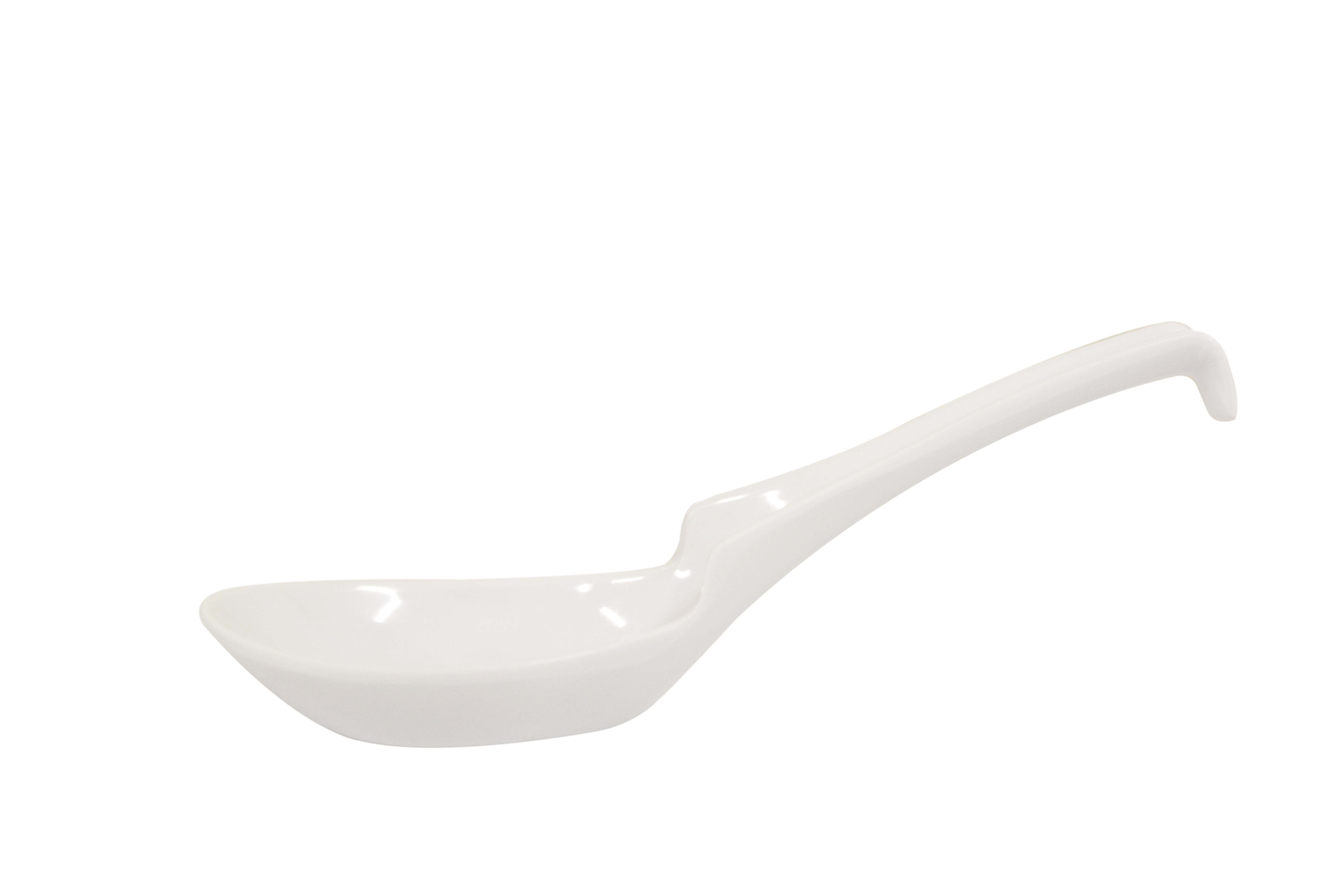 large white melamine spoon