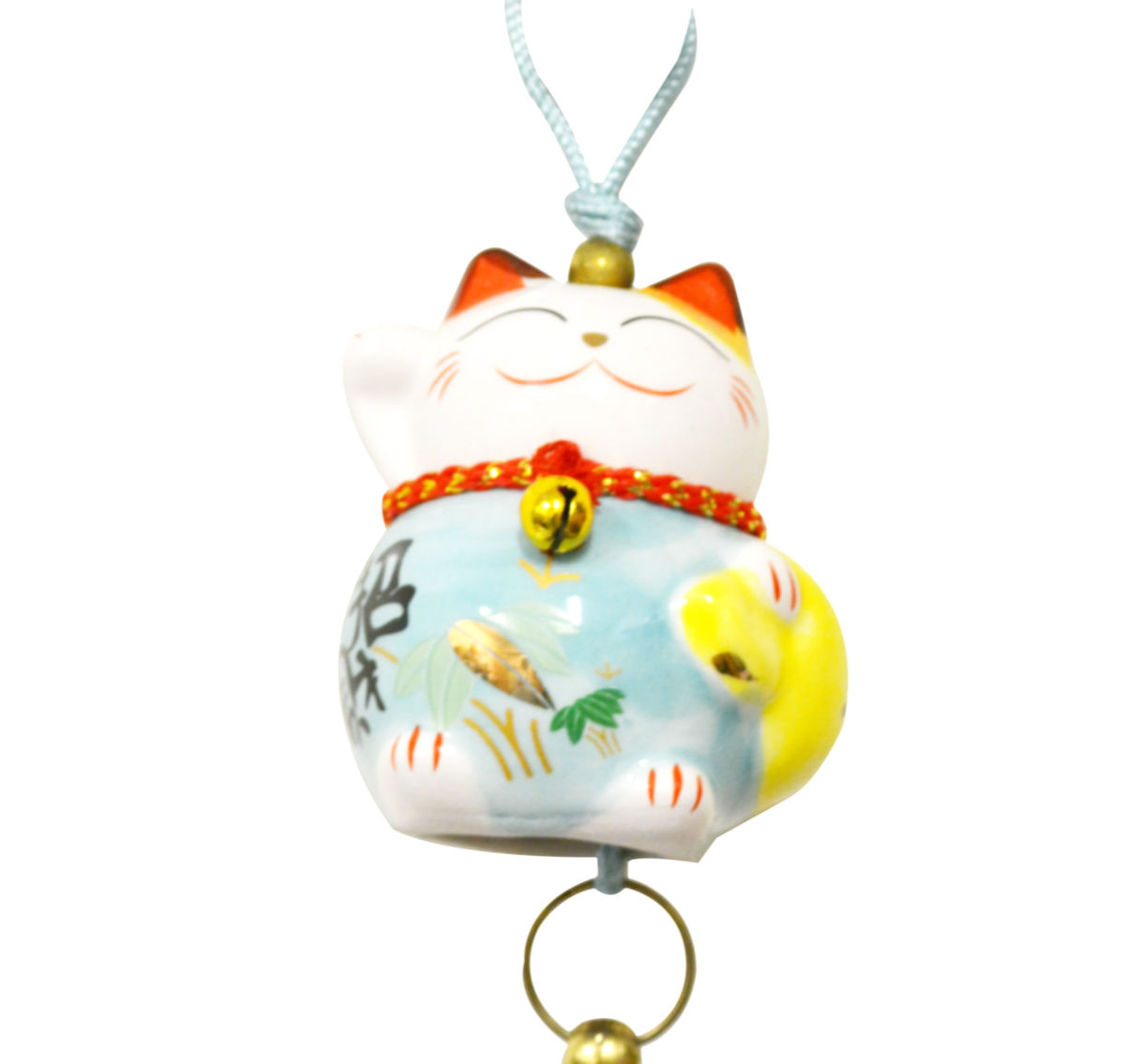 LUCKY CAT CHARM SMALL 9"L  招財貓吊飾