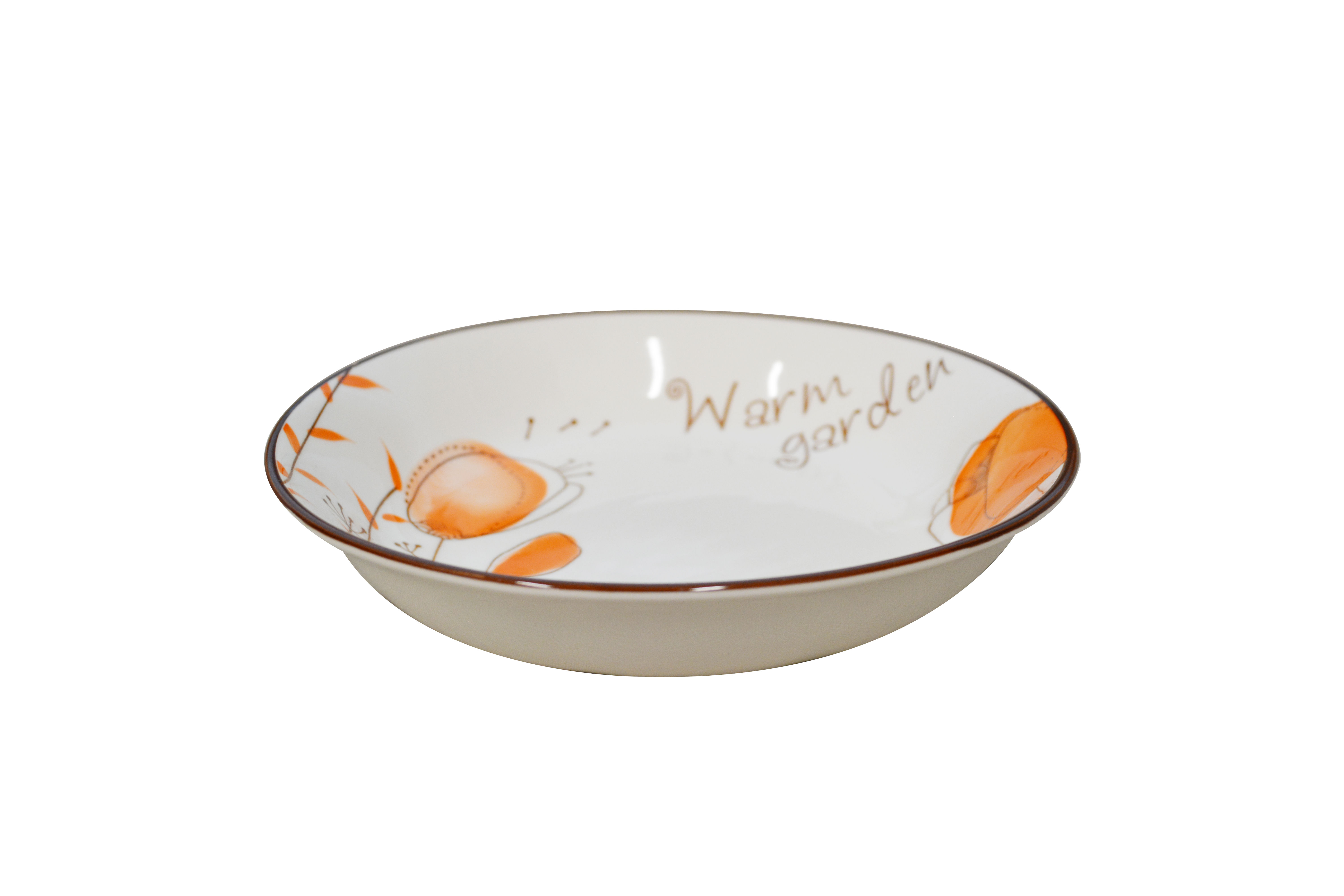 #821112 RICE PLATE-WARM GARDEN -8" 圓形深盤-花園