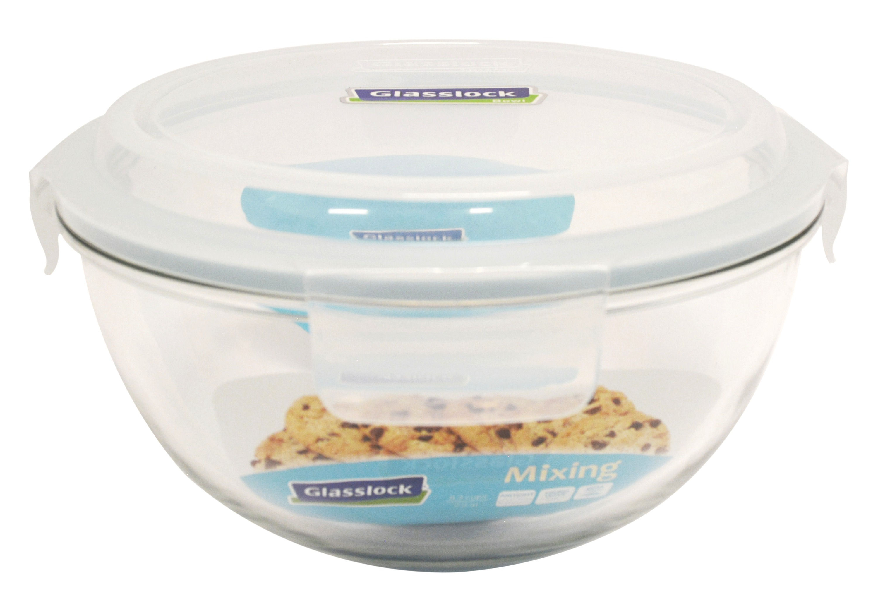 #MBCB200 玻璃鎖攪拌碗-2000ML 強化玻璃微波保溫調理碗