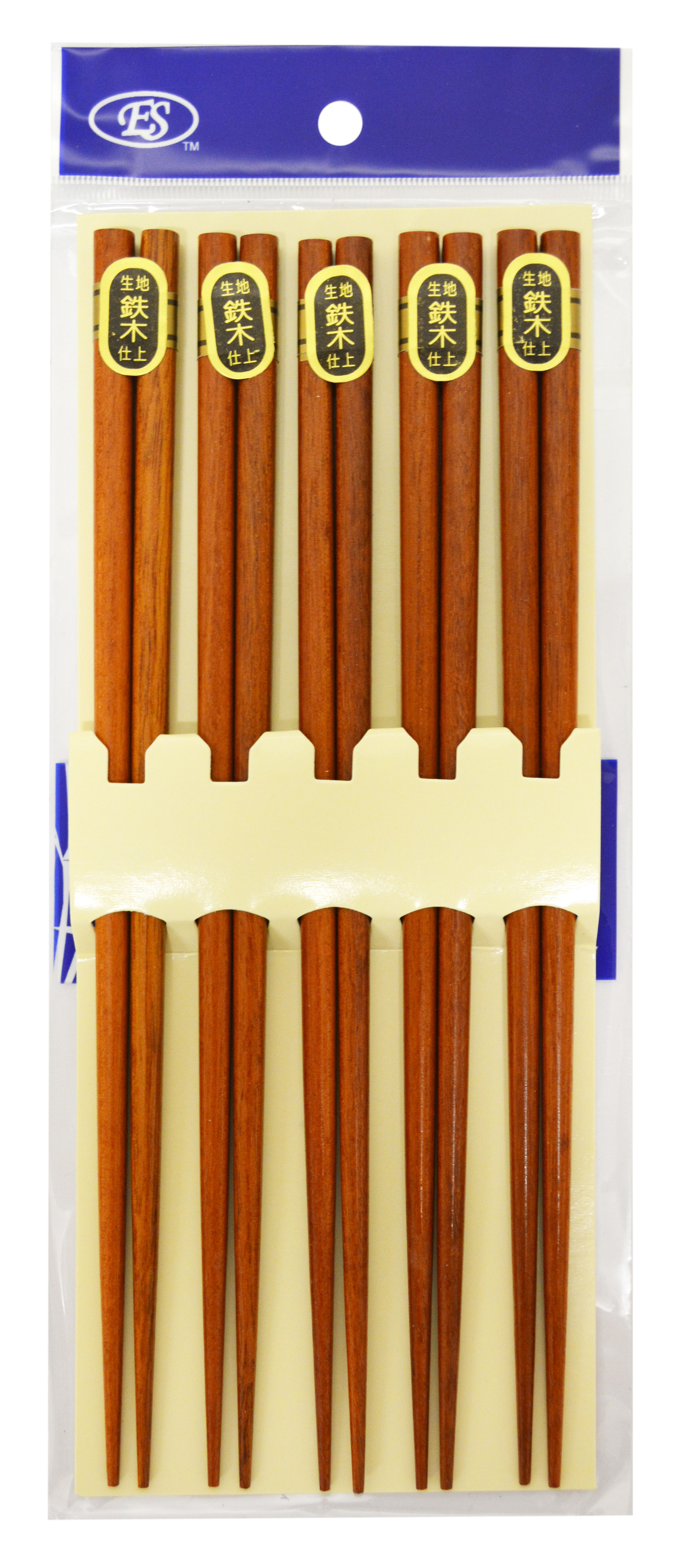 #801943 WOOD CHOPSTICKS-5 PAIRS 鐵木筷