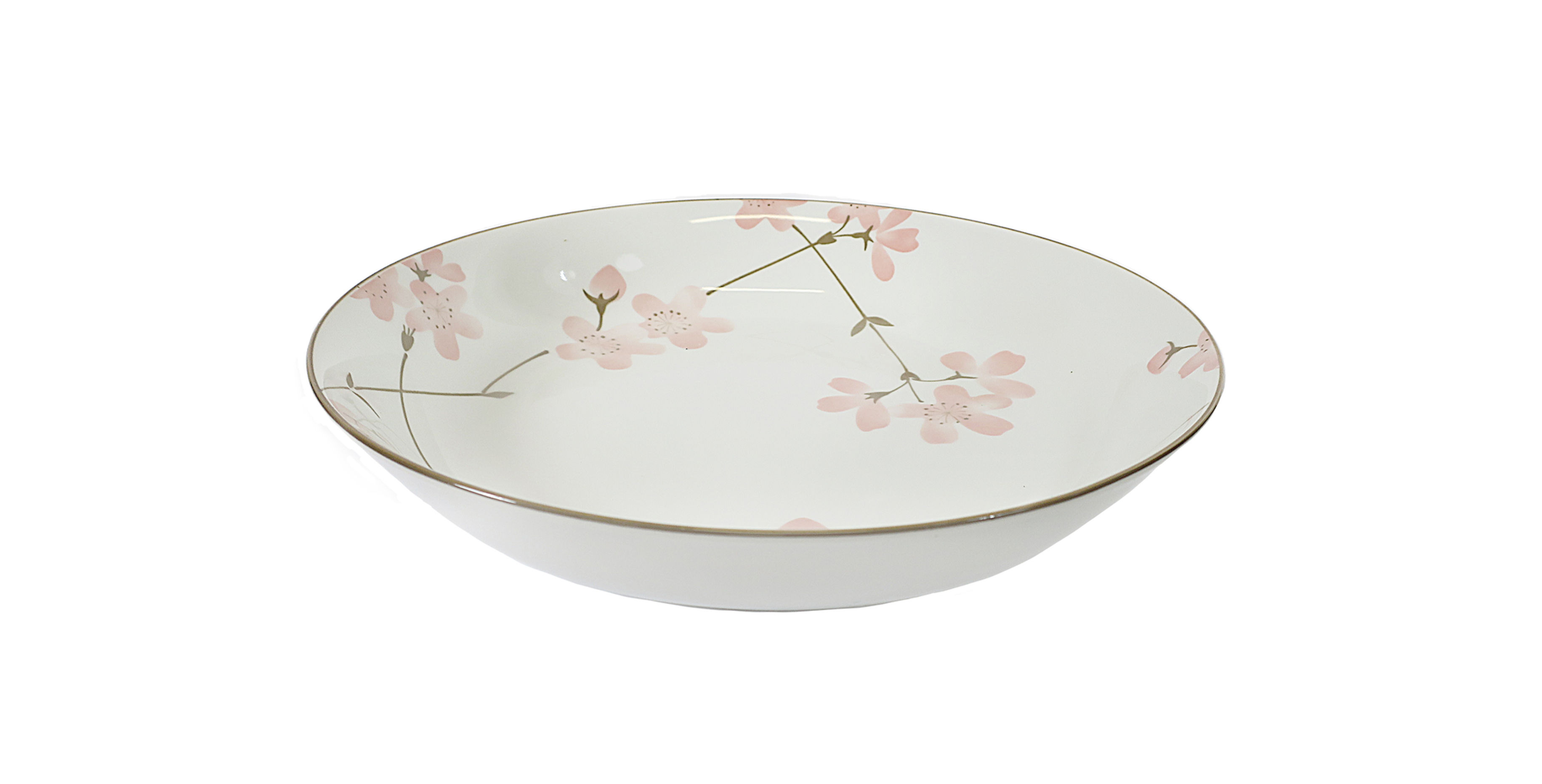 #807010 RICE PLATE-CHERRY BLOSSOMS-6" 櫻花深盤(12 PCS)