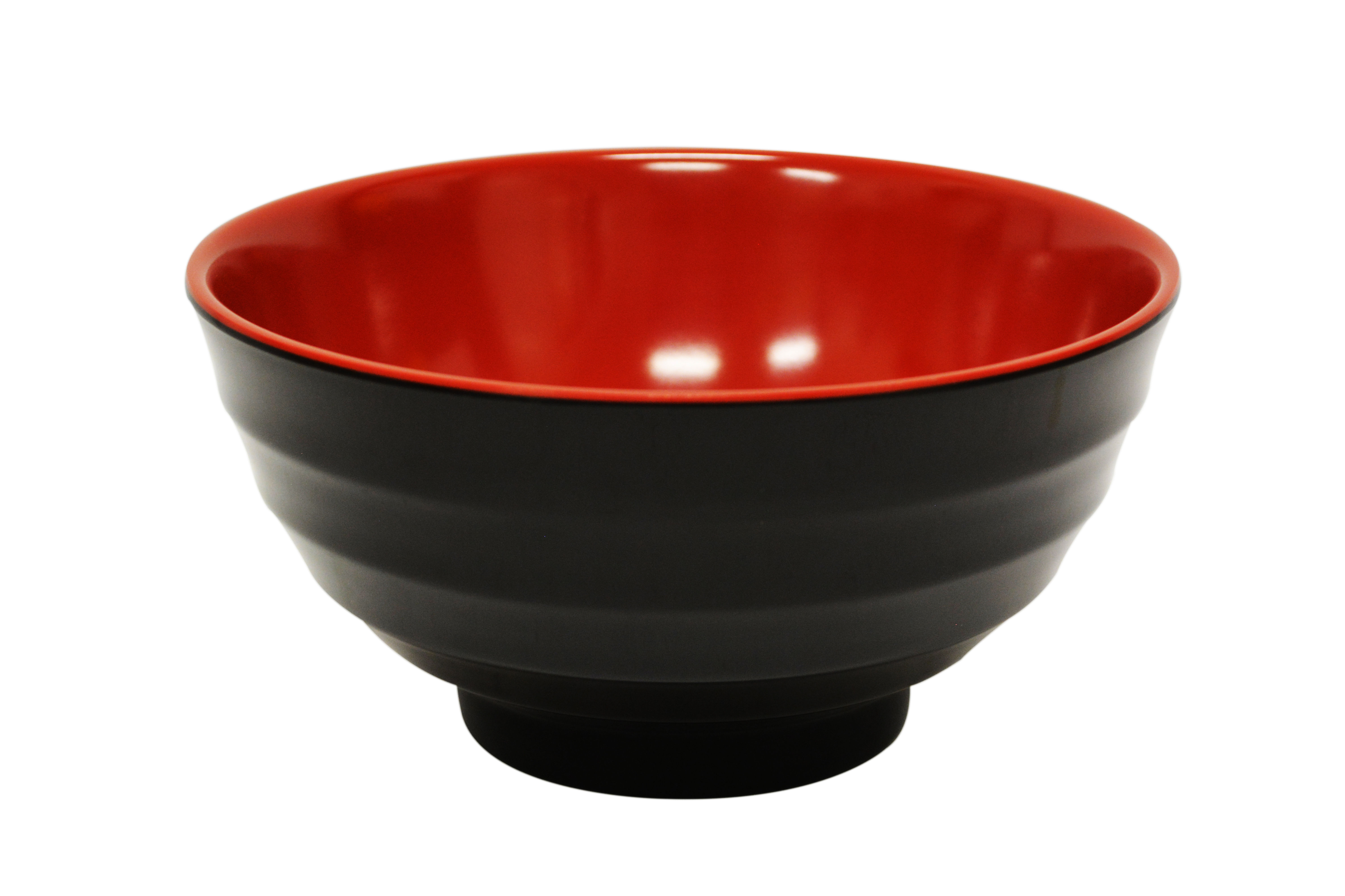 #807703 MLM RED/BLACK BOWL 美耐皿紅黑碗-162 MM (12 PCS)