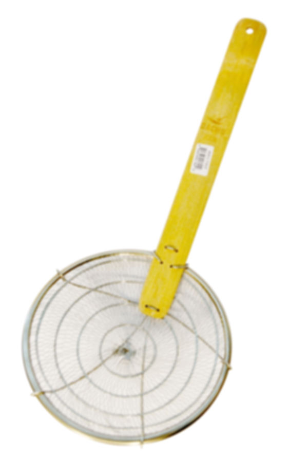 #801705 BAMBOO HANDLE SKIMMER 14" 竹柄無磁炸厘(網)