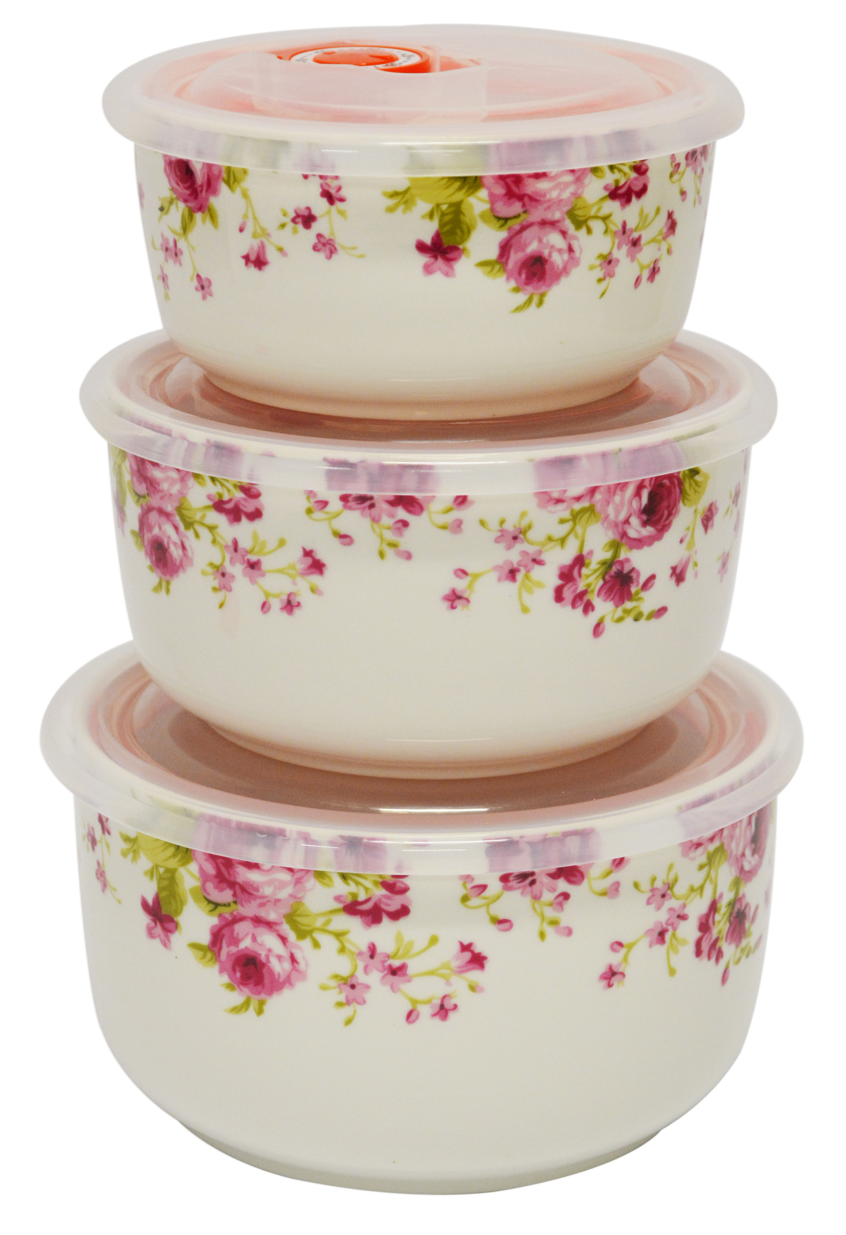 #802154 CERAMIC BOWL WITH LID(3 PCCS) 陶瓷保鮮碗