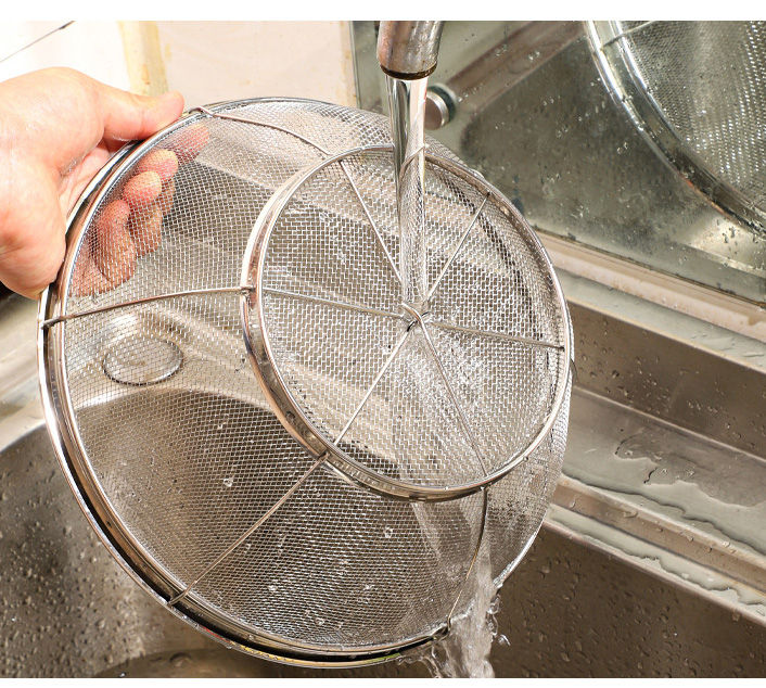 Thumbnail: 【ES】Premium Stainless Steel Fine Mesh Drain Basket 加厚不鏽鋼細網籃