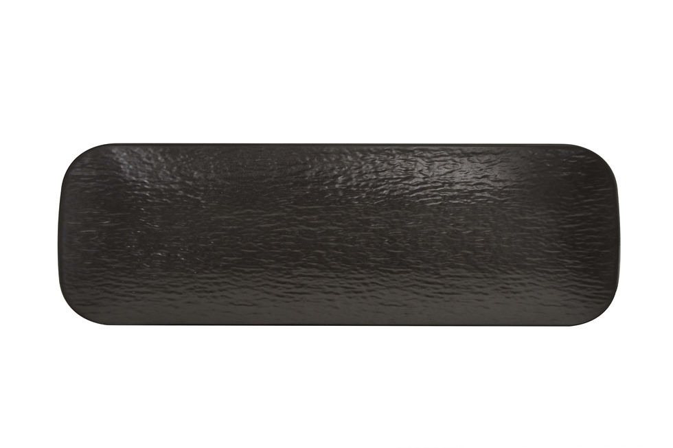 Thumbnail: 【DACHU】6 PCS OF MELAMINE BLACK RECTANGLE PLATE  黑色石紋長方盤6個