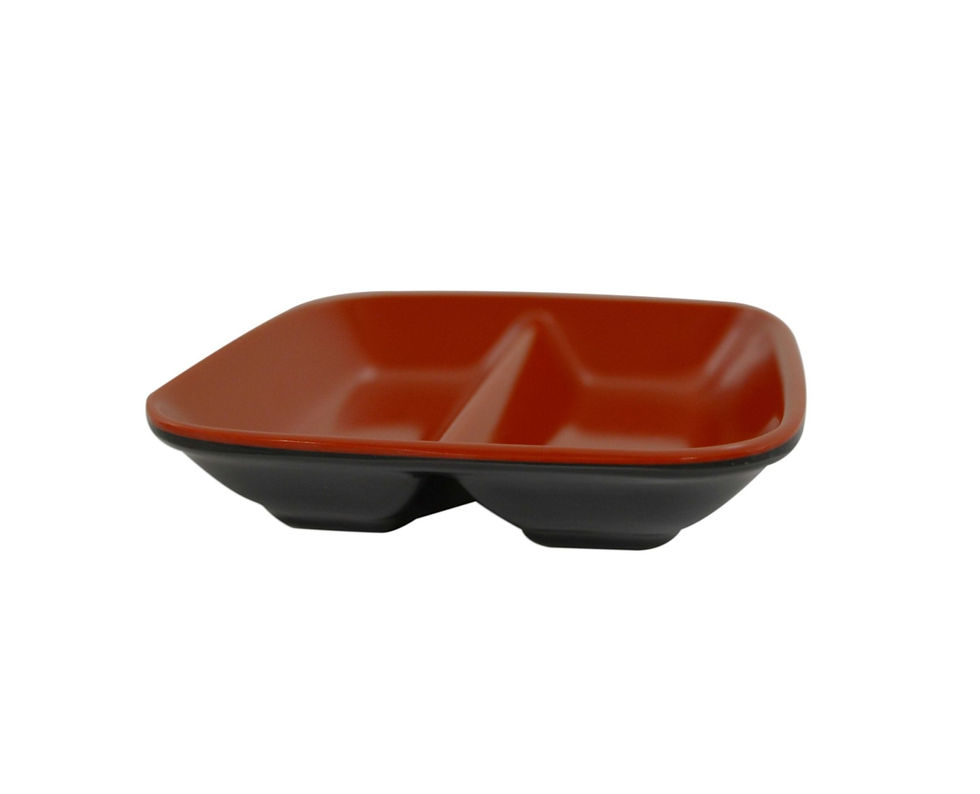 Thumbnail: 【DACHU】4 PCS * MELAMINE RED/BLACK SAUCE DISH,美耐皿紅黑醬料碟 4個