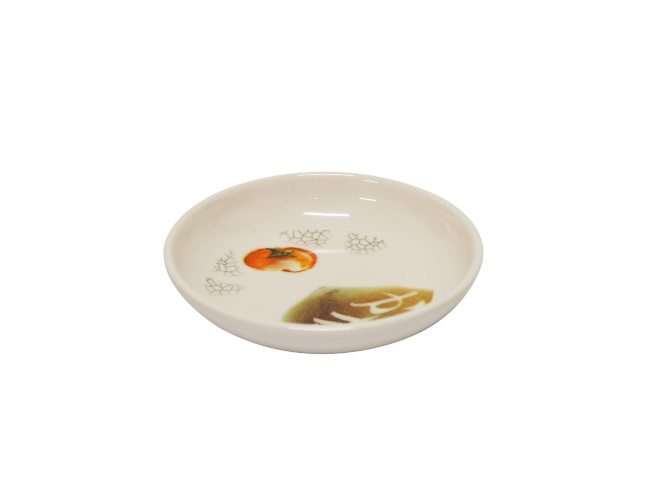 #807840 MLM RED TOMATO ROUND DISH-3.5" 美耐皿紅番茄醬料碟 (40 PCS)