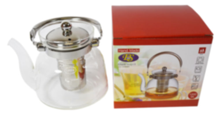 #800507 HEAT RESISTANT GLASS TEA POT-1200 ML 玻璃茶壺