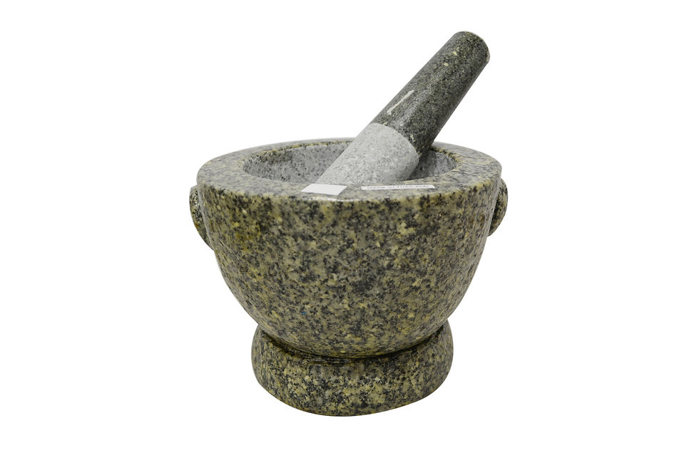 #802436 THAI STONE MORTAR & PESTLE-7"泰國石
