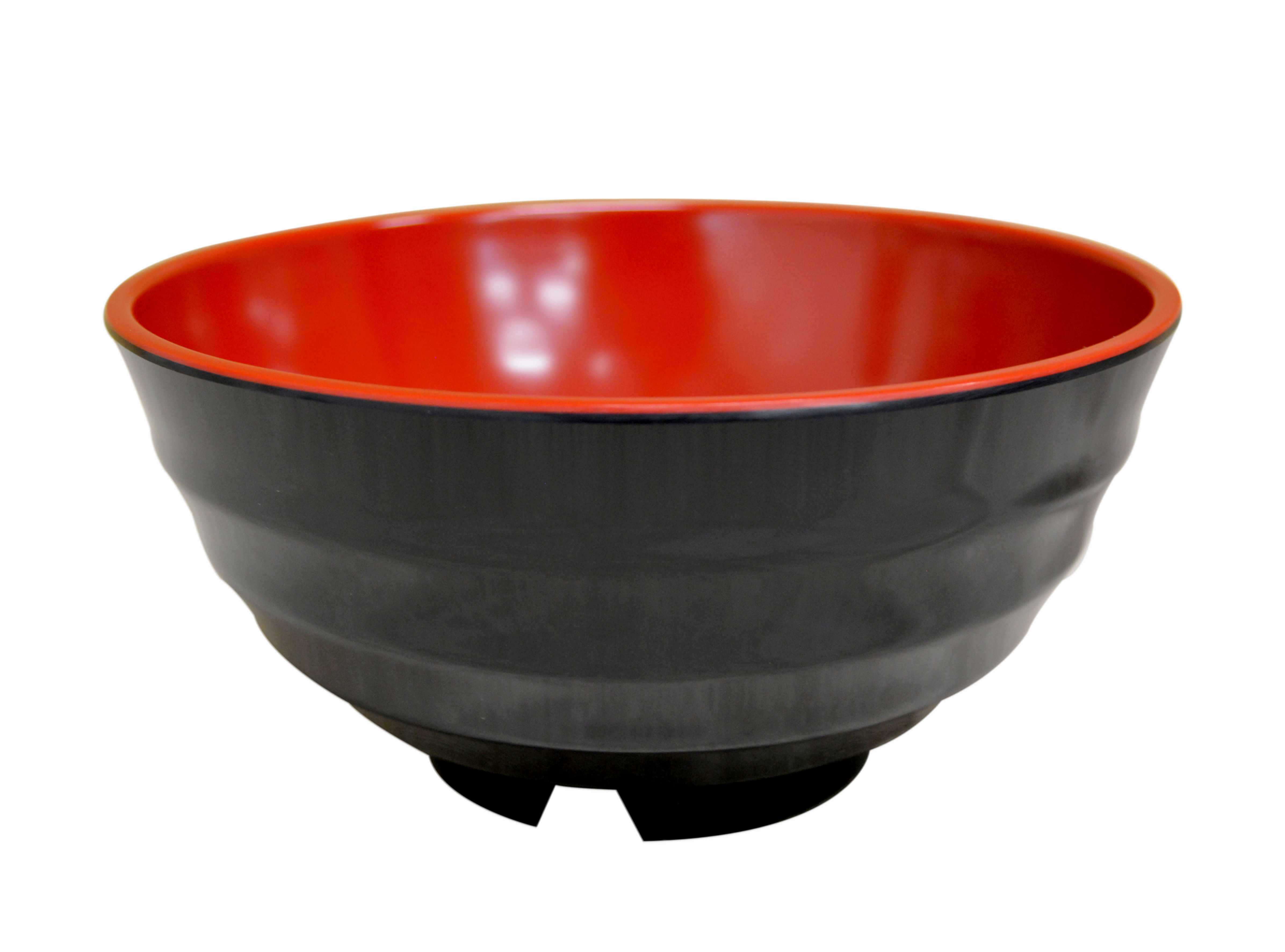 #807706 MLM RED/BLACK BOWL 美耐皿紅黑碗-8"/203 MM (6 PCS)