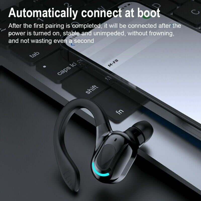 Thumbnail: New Bluetooth 5.1 Headset Wireless Earbuds Earphones Stereo Headphones Ear Hook