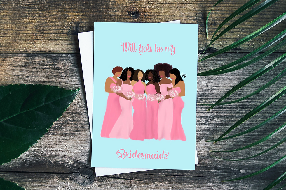 Thumbnail: Bridal party (b) | Greetings card