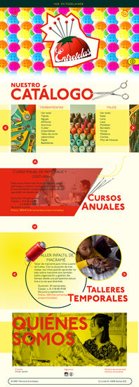 Diseño web de la mercería Entretelas