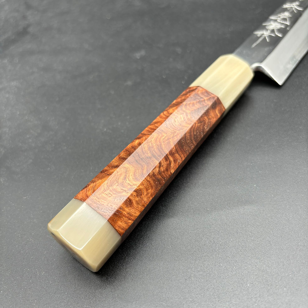 縮圖：高橋楠 一刀齋虎徹 SG2粉末鋼 中霞 平鏡面 270mm 正夫柳刃