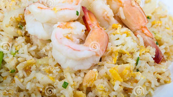 F6 大蝦炒飯 Fried Rice with Prawns