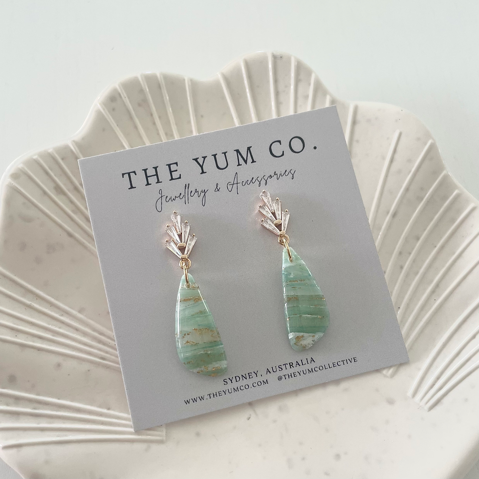 Thumbnail: Marble Drop Earrings - Classic