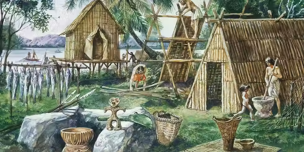 Neolitik dönemde ilk yerleşik köy yaşamı ve insanlığın tarım toplumuna geçiş süreci.