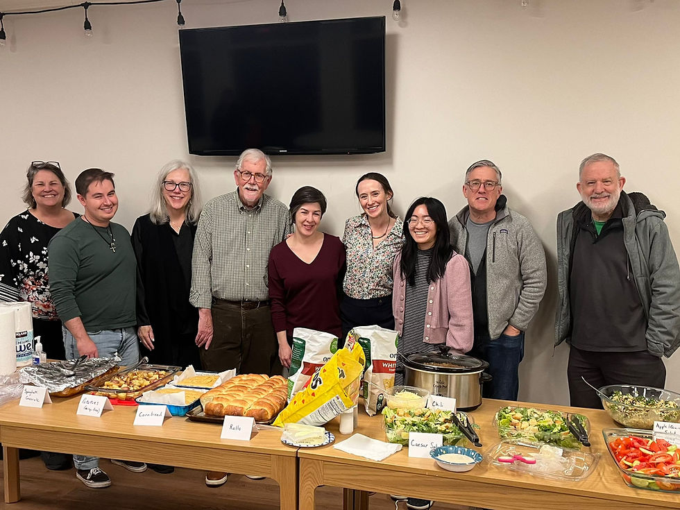 A group from Incarnation serves dinner at Restoration Immigration Legal Aid's clinic in February, 2025. We love showing up for our outreach partners! (Especially with a good meal!)