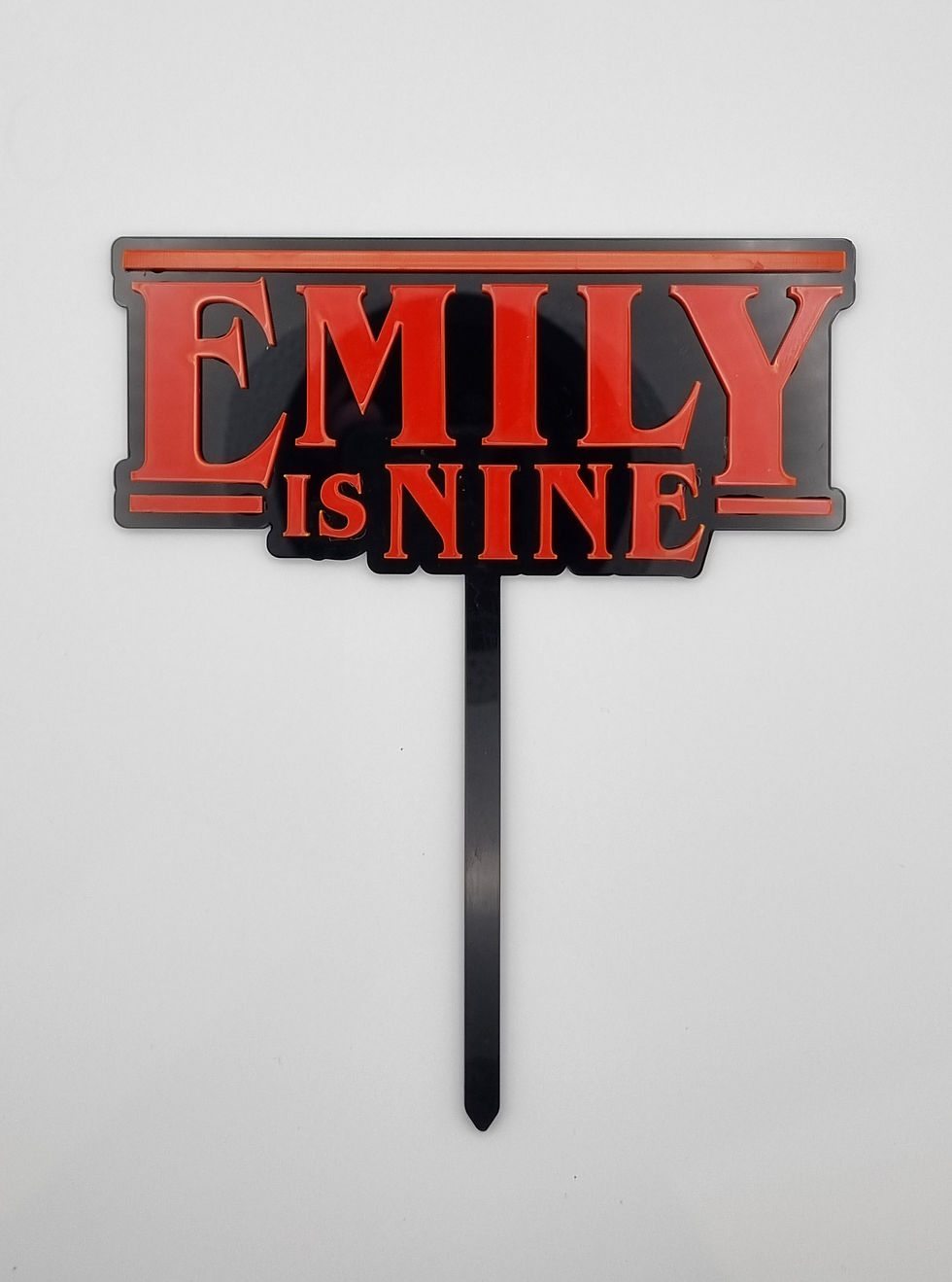 Stranger Things Personalised Double Layered Cake Topper