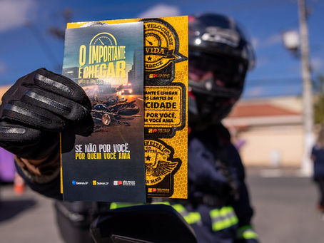 Detran-SP realiza ação educativa para motociclistas em Guararema