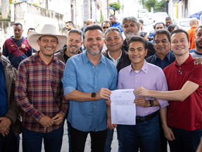 Boigues, Marcello Barbosa e Marcos Pereira anunciam R$ 8,9 milhões em pavimentação no Monte Belo