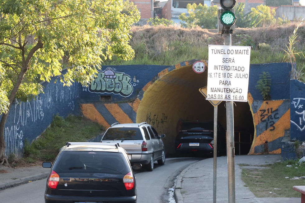 Túnel entre Jardim Maitê e Jardim Luela será interditado entre quarta e sexta-feira para revitalização