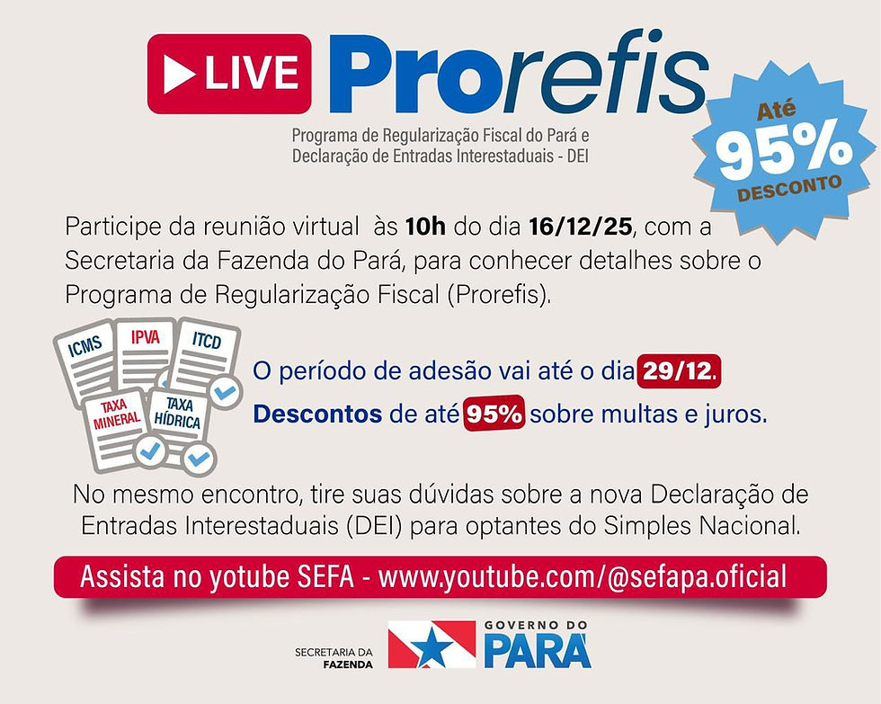 Programa de Regularização Fiscal – Prorefis