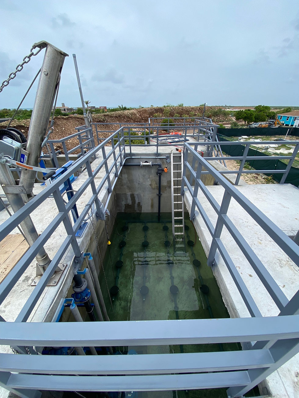 MBR Wastewater Treatment Plant installation in Barbuda done by Caribbean Water Treatment Ltd.