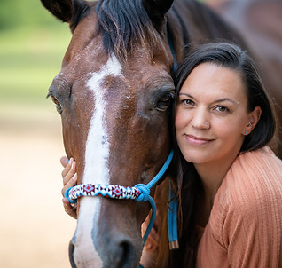 Gabby Remole with her horse Rainbow