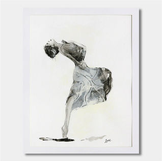 Tanzzeichnung Tusche von Judith Riemer