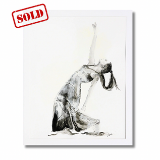 Tanzzeichnung Tusche von Judith Riemer