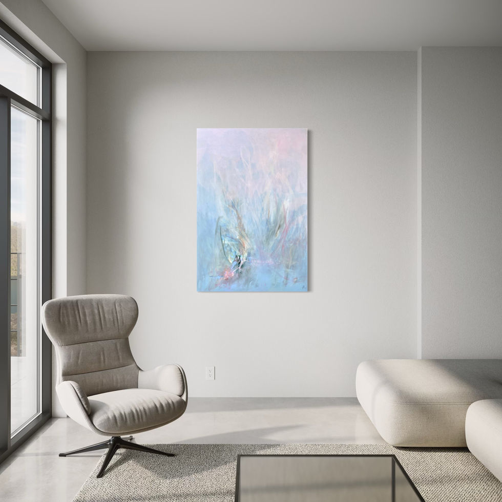 "Haze", Moderne abstrakte Malerei von Judith Riemer mit feiner Atmosphäre