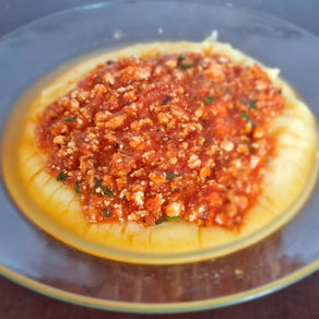 Angu com tofu