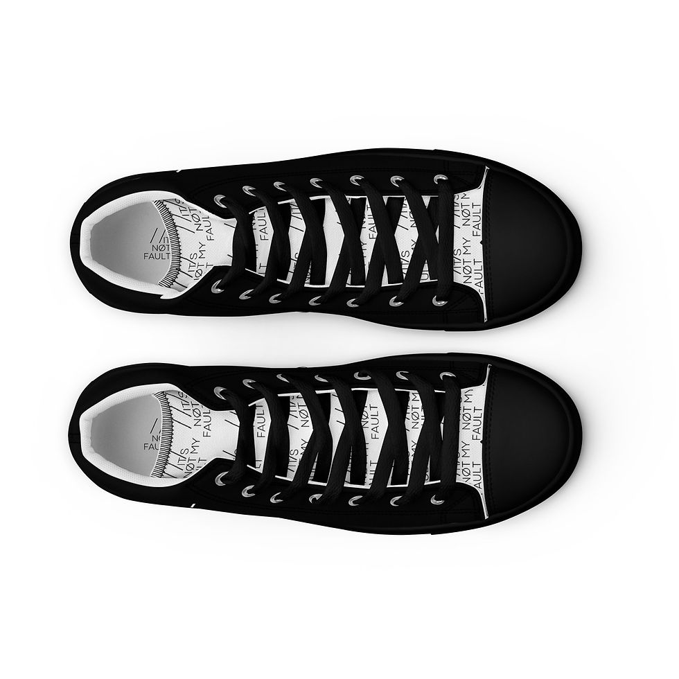 Thumbnail: INMF Black Men’s high top canvas shoes 