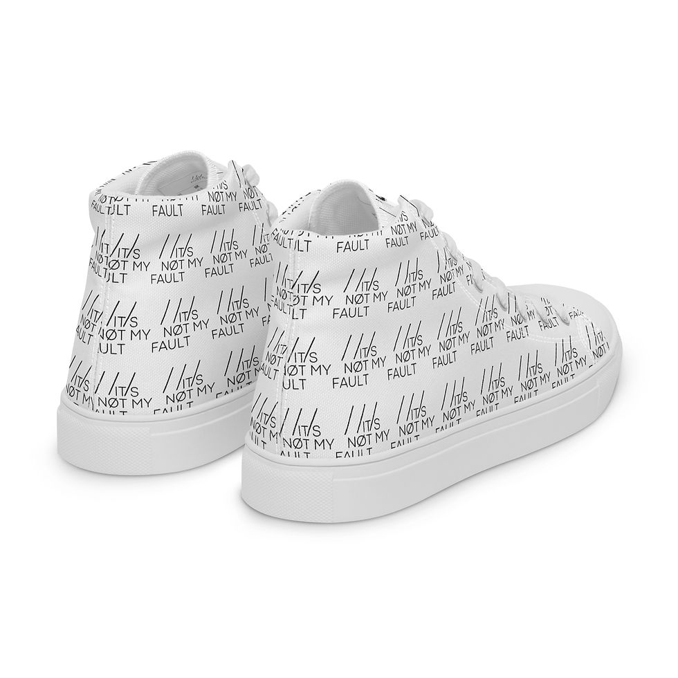 Thumbnail: INMF Black/white Men’s high top canvas shoes 