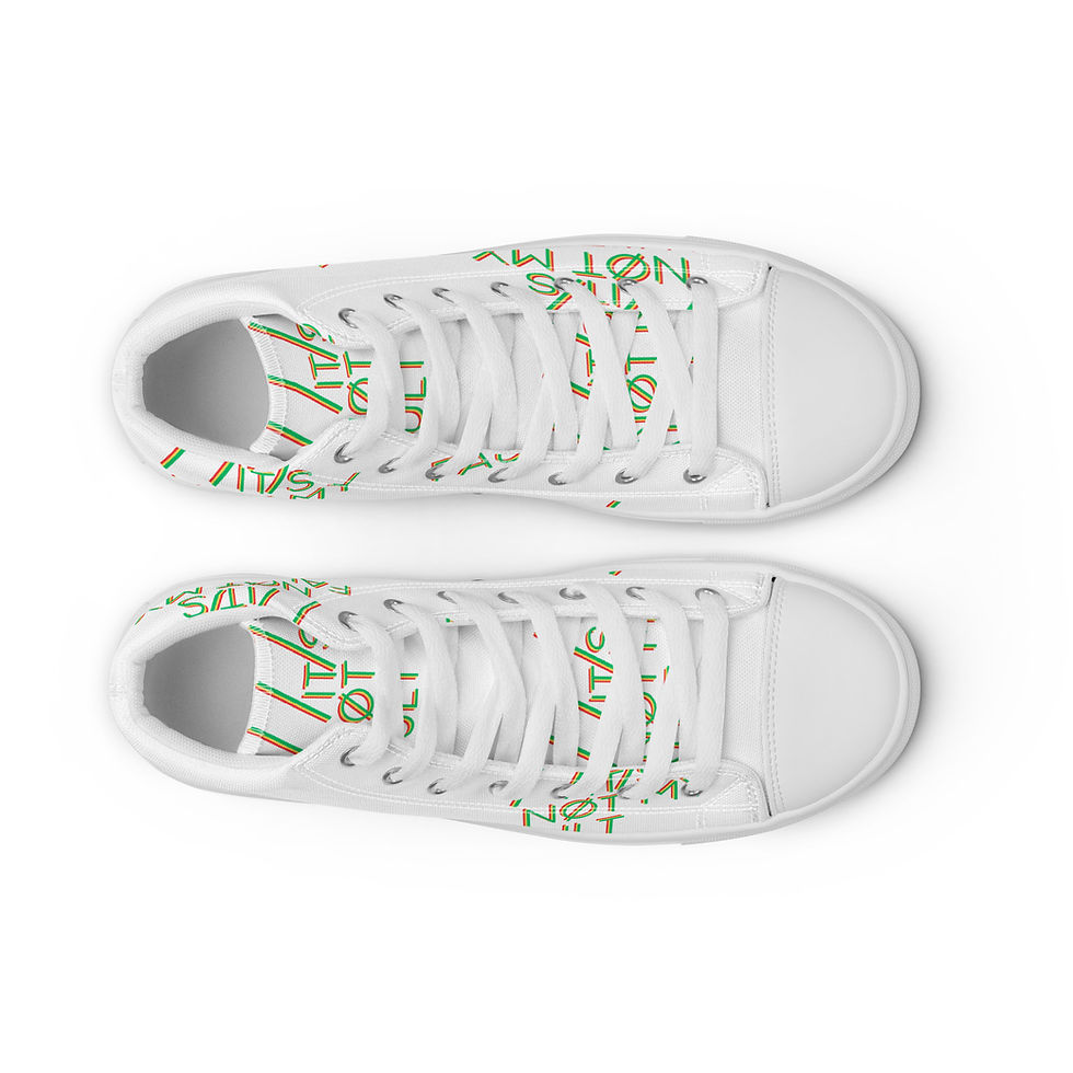 Thumbnail: INMF RYG small logo Men’s high top canvas shoes