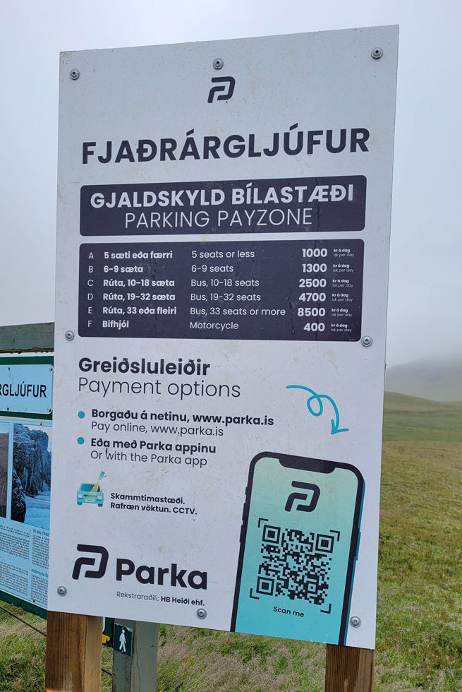 Fjaðrárgljúfur parking - parka